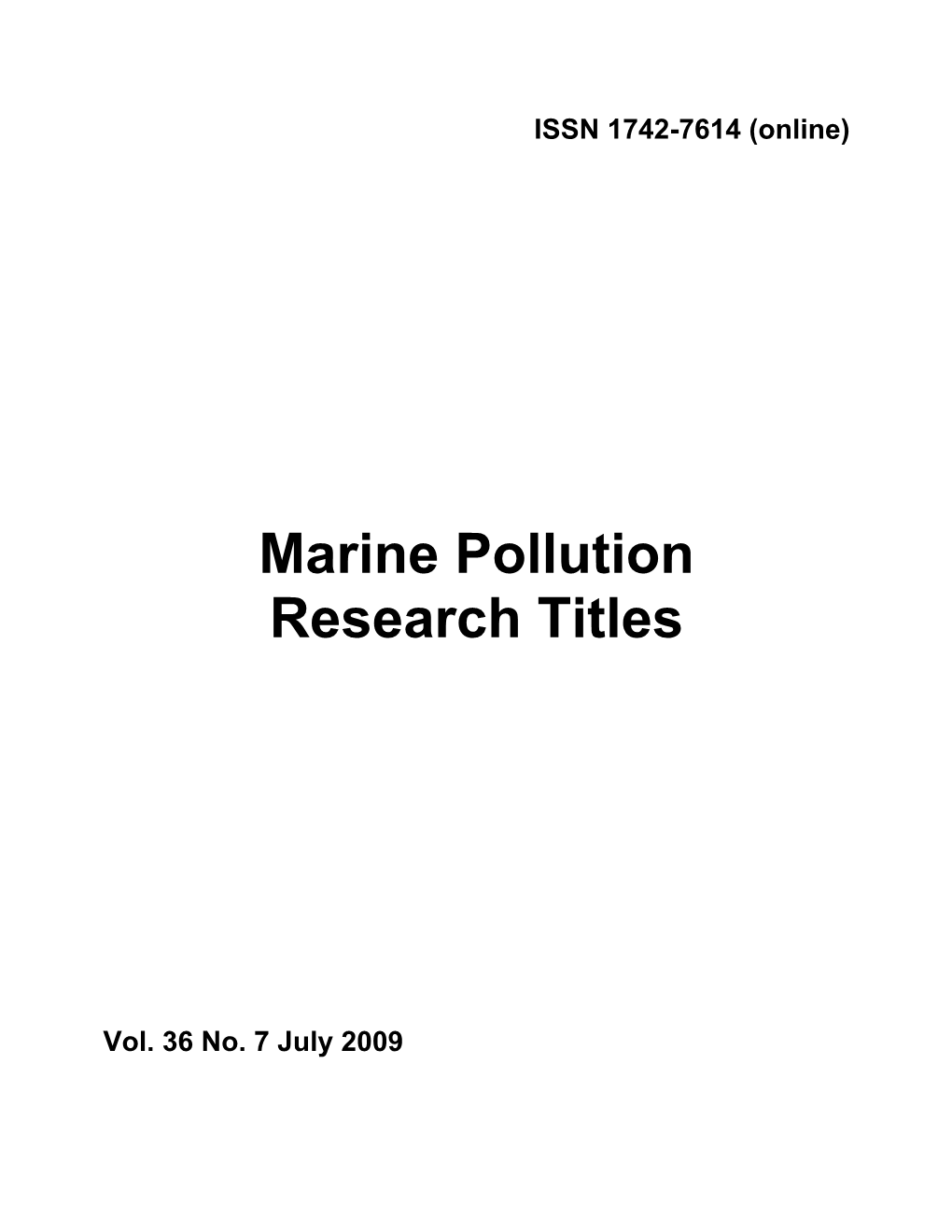 thesis topics on marine pollution