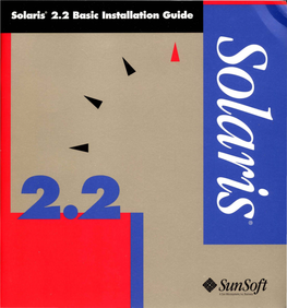 Solaris 2.2 Basic Installation Guide