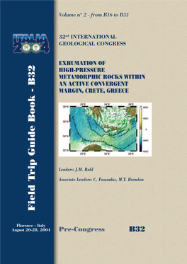 Rahl200432nd IGC IGC Guidebook B32 Exhumation of High-Pressure Metamorphic Rocks Within an Active Convergent Margin Crete