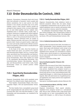 7.13 Order Desmodorida De Coninck, 1965