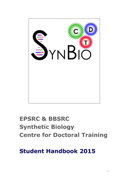 EPSRC & BBSRC Synthetic Biology Centre for Doctoral Training