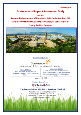 Environmental Impact Assessment Study Coromandel International Limited Cholamandalam MS Risk Services Limited