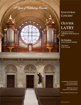 Inaugural Concert Olivier Latry