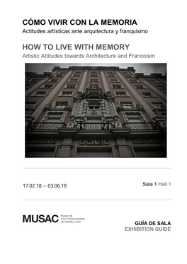 Cómo Vivir Con La Memoria How to Live with Memory