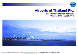 At Suvarnabhumi Airport – FY2016