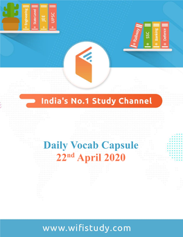 Title Title Daily Vocab Capsule 22Nd April 2020