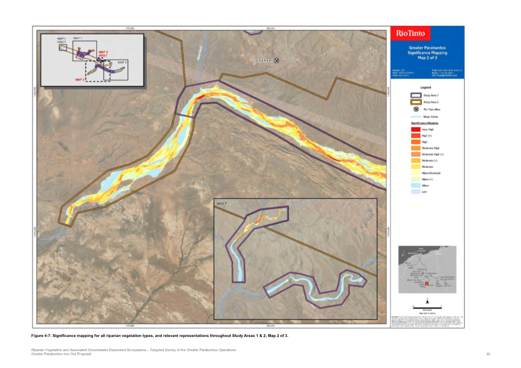 Riparian Vegetation and Associated Groundwater Dependent Ecosystems – Targeted Survey of the Greater Paraburdoo Operations Greater Paraburdoo Iron Ore Proposal 66