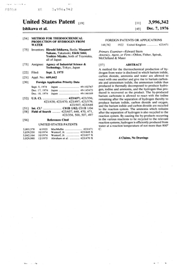 United States Patent to 11 3,996,342 Ishikawa Et Al