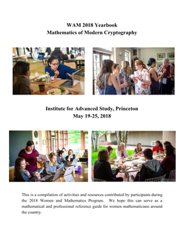 WAM 2018 Yearbook Mathematics of Modern Cryptography Institute For