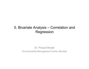 5. Bivariate Analysis – Correlation and Regression