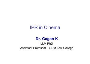 IPR in Cinema