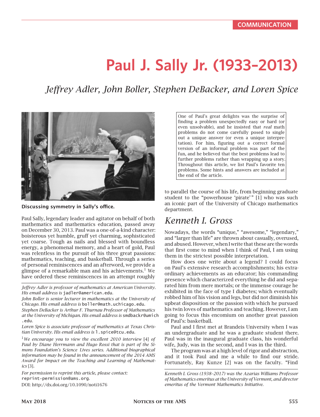 Paul J. Sally Jr