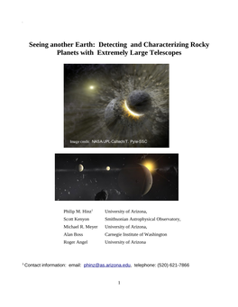 Seeing Another Earth: Detecting and Characterizing Rocky Planets with Extremely Large Telescopes