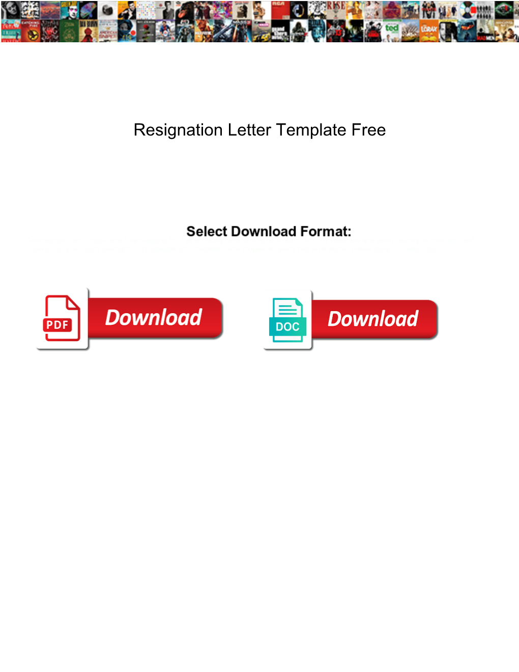 Resignation Letter Template Free