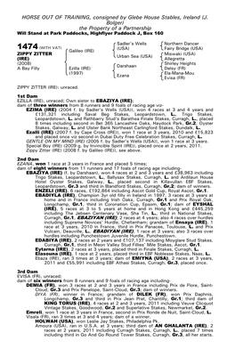 J. Bolger) the Property of a Partnership Will Stand at Park Paddocks, Highflyer Paddock J, Box 160