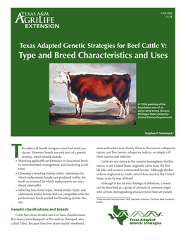 Type and Breed Characteristics and Uses