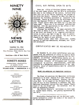 Ninety Nine News Letter