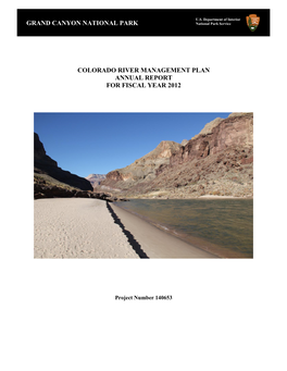 Colorado River Managment Plan Annual Report Fiscal Year 2012