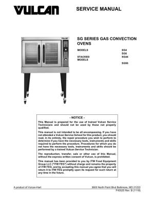 Sg Series Gas Convection Ovens