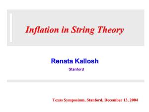 Inflation in String Theory