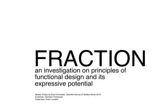 An Investigation on Principles of Functional Design and Its Expressive Potential