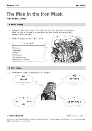 Man in the Iron Mask Worksheet