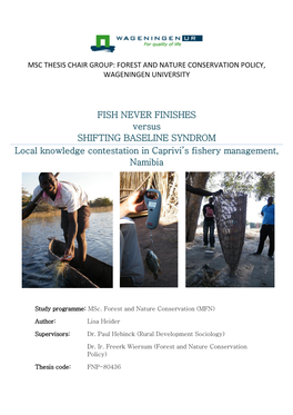 Local Knowledge Contestation in Caprivi's Fishery