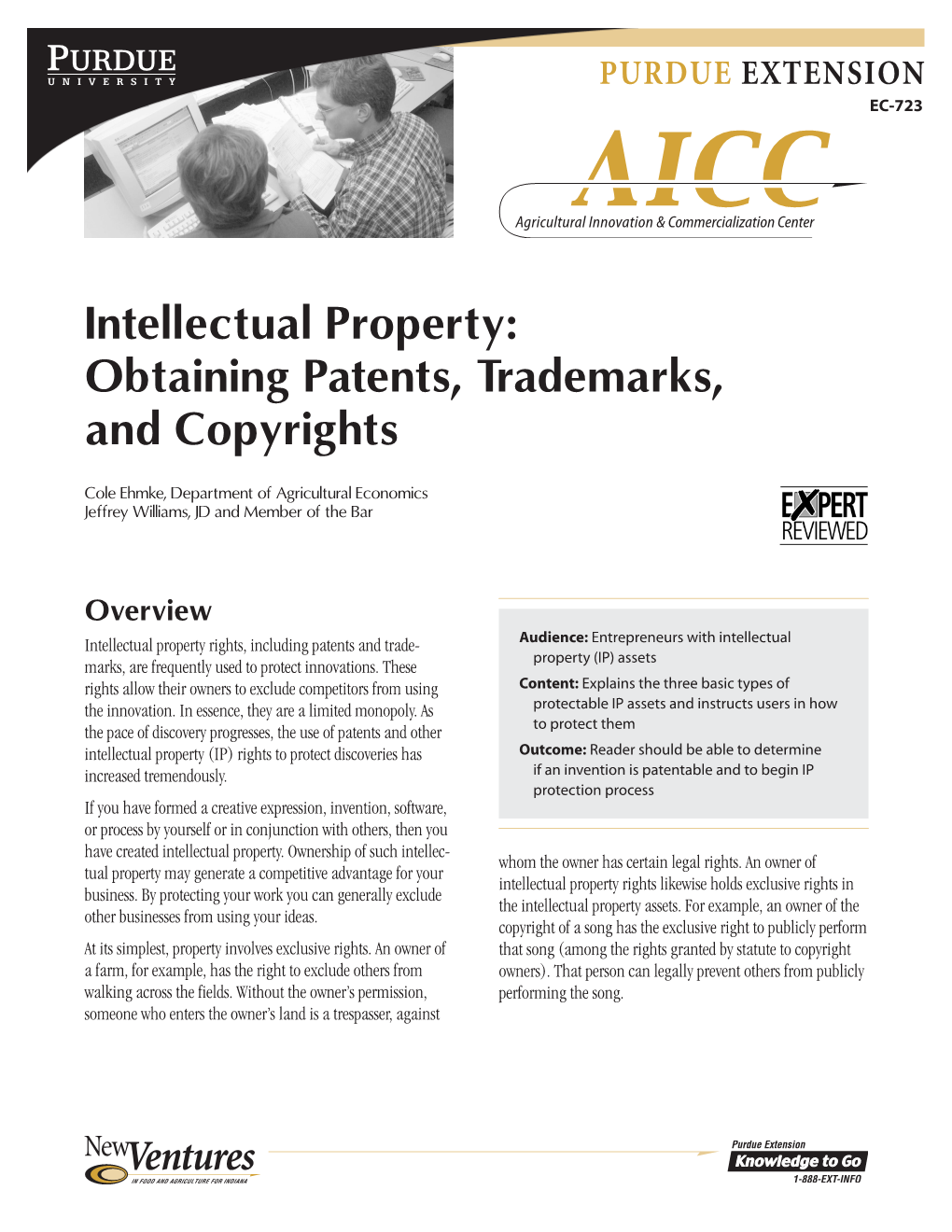 Intellectual Property: Obtaining Patents, Trademarks, and Copyrights