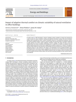 Impact of Adaptive Thermal Comfort on Climatic Suitability of Natural Ventilation in Office Buildings