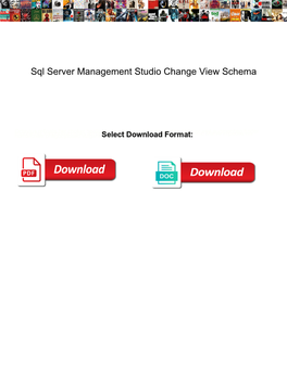 Sql Server Management Studio Change View Schema