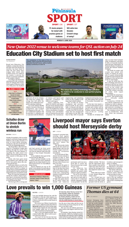 Education City Stadium Set to Host First Match