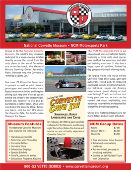 National Corvette Museum • NCM Motorsports Park 800-53 VETTE