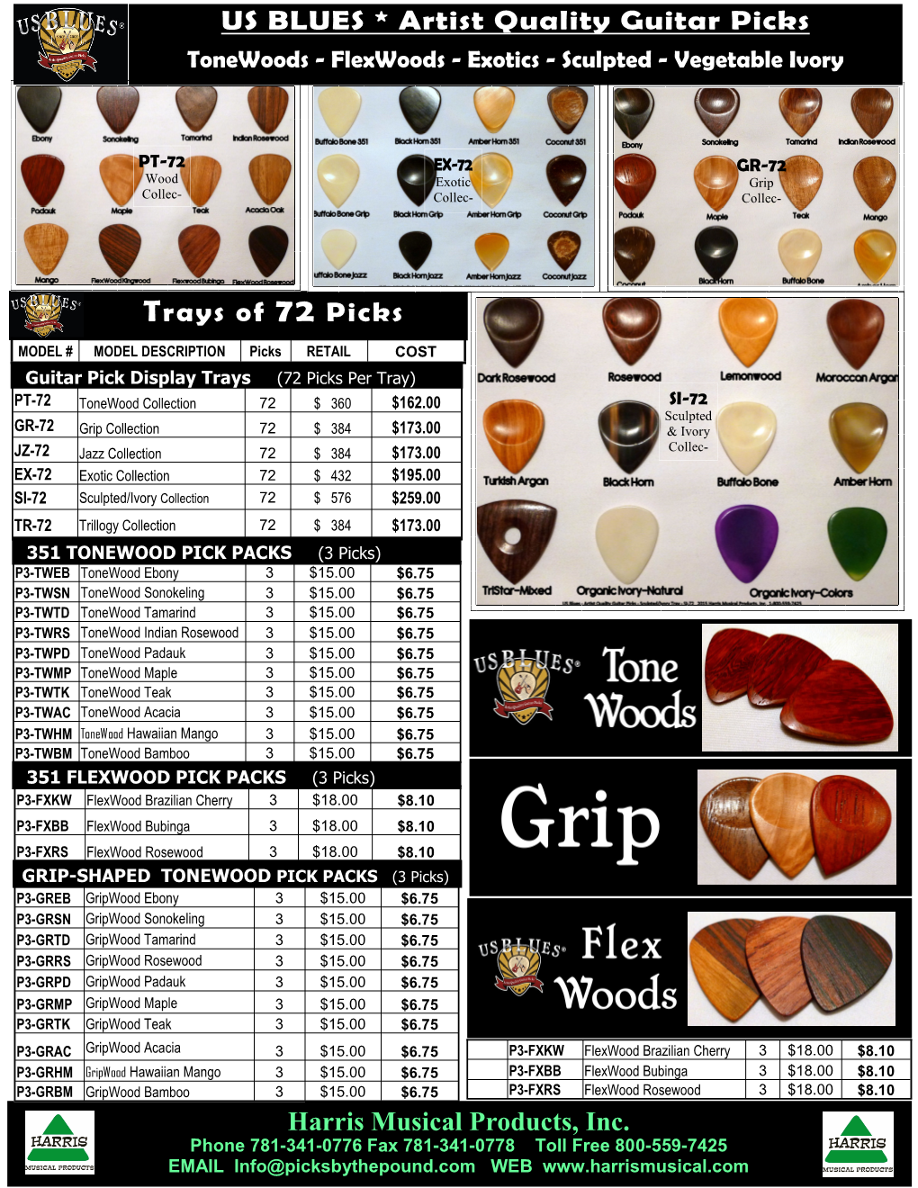 US BLUES * Artist Quality Guitar Picks