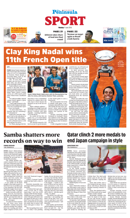 Clay King Nadal Wins 11Th French Open Title