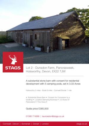 Dunsdon Farm, Pancrasweek, Holsworthy, Devon, EX22 7JW
