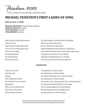 Michael Feinstein's First Ladies of Song