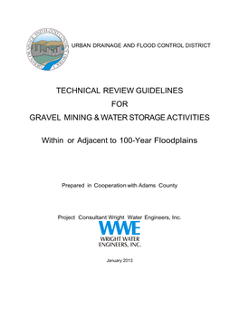 Technical Review Guidelines for Gravel Mining & Water