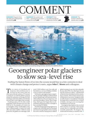 Geoengineer Polar Glaciers to Slow Sea-Level Rise