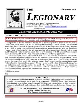 LEGIONARY a Publication of the Sons of Confederate Veterans Lt