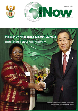 Dfa Minister Dr Nkosazana Dlamini Zuma's Minister Dr Nkosazana Dlamini Zuma's