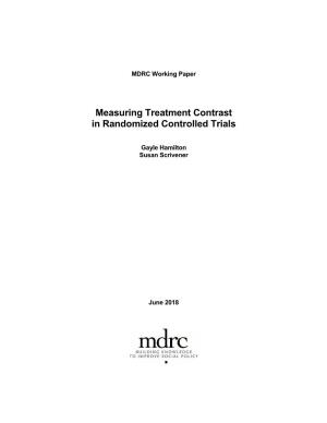 Measuring Treatment Contrast in Randomized Controlled Trials