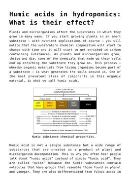 Humic Acids in Hydroponics: What Is Their Effect?