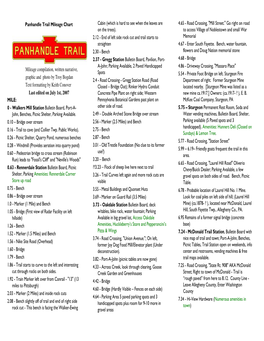 Panhandle Trail Mileage Chart Mileage Compilation, Written