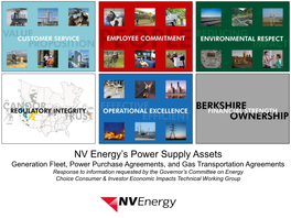 NV Energy's Power Supply Assets