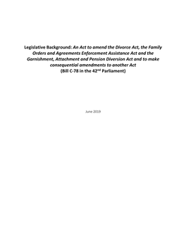 Legislative Background