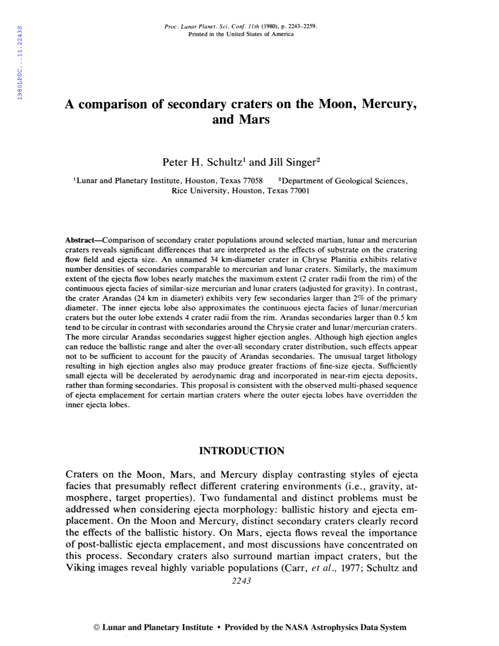 A Comparison of Secondary Craters on the Moon, Mercury, and Mars