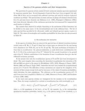 Chapter 4 Spectra of the Gaseous Nebulae and Their Interpretation The