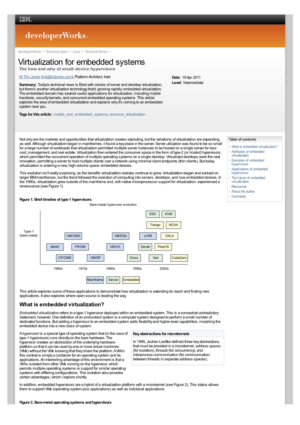 Virtualization for Embedded Systems the How and Why of Small-Device Hypervisors M