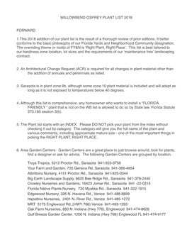 Willowbend Approved Plant List.Pdf