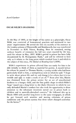 Oscar Wilde's Swansong
